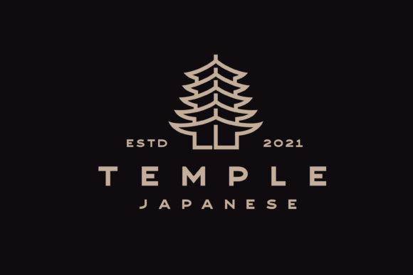 Retro Temple Logo Design Illustration Review