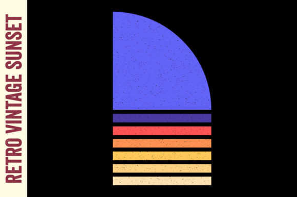 Retro Vintage Sunset 60s, 80s, 70s, 90s