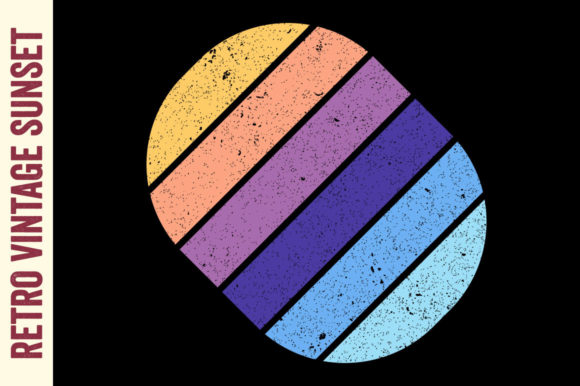 Retro Vintage Sunset Polygon Badge Review