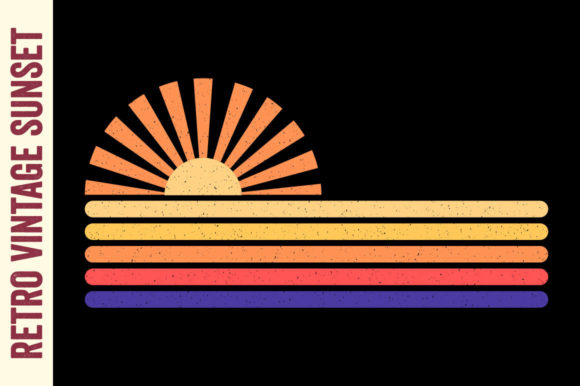 Retro Vintage Sunset Sun Rays Ocean Review