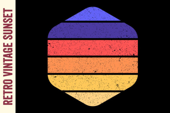 Retro Vintage Sunset Texture Background