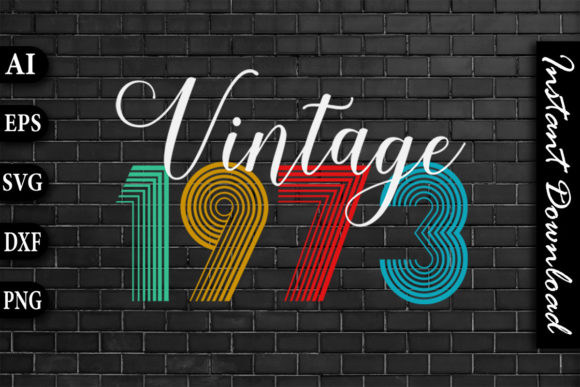 Vintage 1973 Retro Color Birthday Design Review