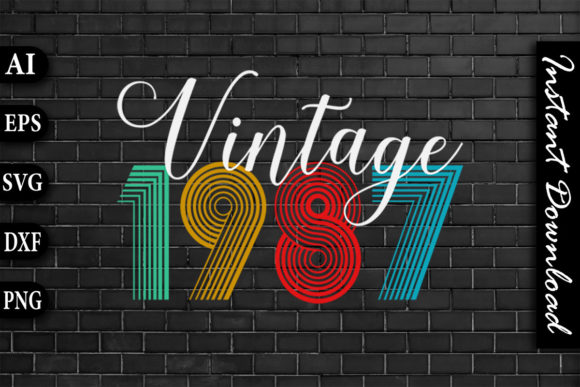 Vintage 1987 Retro Color Birthday Design Review